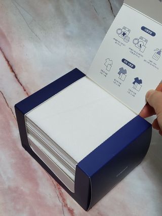 [올가드] 이염방지 세탁시트(100매입) 1BOX — 4점을 준 리뷰어가 2023년 2월 올린 사용 사진