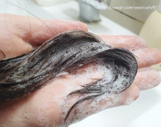 더마힐 헤어 컨디셔닝 샴푸 릴렉스 500ml — 5점을 준 리뷰어가 2021년 1월 올린 사용 사진