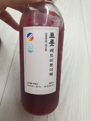 트롯전통식혜 트롯레드비트식혜 1리터 +500리터 — 5점을 준 리뷰어가 2021년 5월 올린 사용 사진