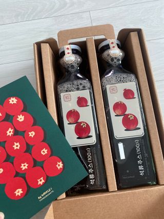 [바이윙클] 페르시아 유기농 석류 착즙주스 750ml 2병 + 선물박스 세트 — 5점을 준 리뷰어가 2022년 3월 올린 사용 사진
