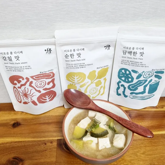 이로운풀 다시팩 3종세트(담백한맛, 감칠맛, 순한맛) 리뷰 사진