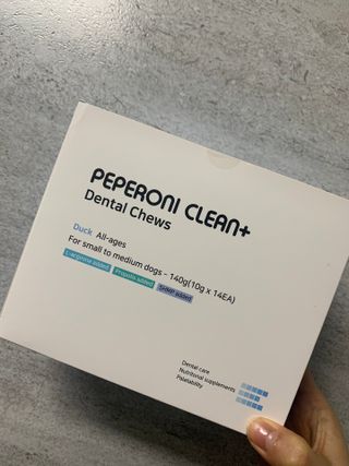페페로니 클린플러스 덴탈오리껌 10g x 14p — 5점을 준 리뷰어가 2021년 7월 올린 사용 사진