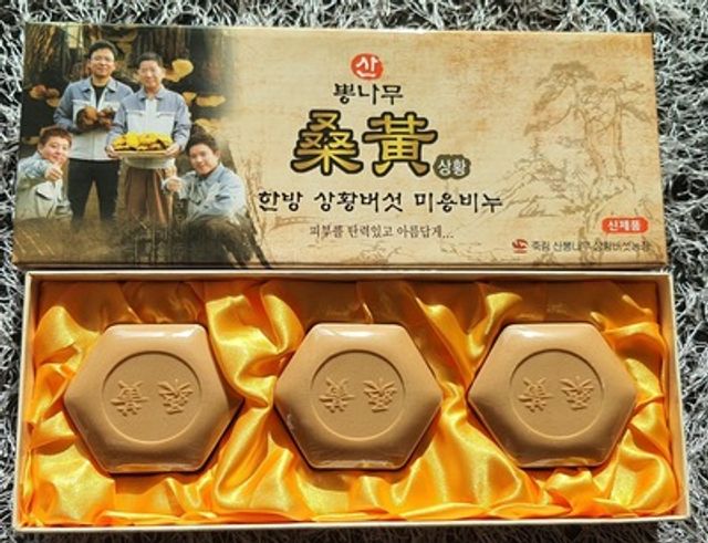 산뽕나무 한방 상황버섯 미용비누 리뷰 사진