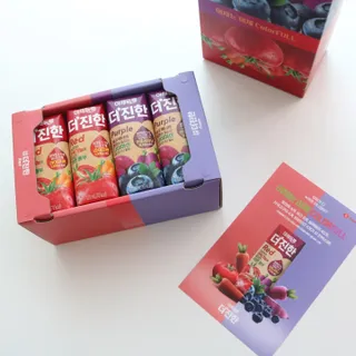 [롯데칠성] 야채듬뿍 더'진한 [롯데칠성] 야채는 이제 COLORFULL! 야채듬뿍  더 진한 레드 4개 +퍼플 4개 (총 8개) — 5점을 준 리뷰어가 2023년 6월 올린 사용 사진