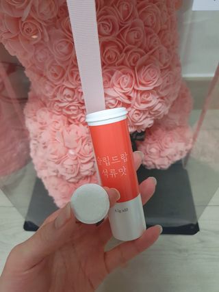 [슬림드랍 석류맛] 건기식 다이어트 보조제 겸 비타민 — 4점을 준 리뷰어가 2022년 2월 올린 사용 사진
