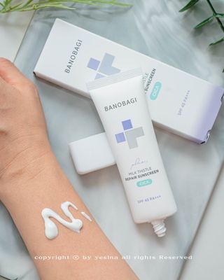 바노바기 코스메틱 바노바기 밀크씨슬 리페어 시카 폼 클렌저 플러스 120ml + 선스크린 플러스 50ml — 5점을 준 리뷰어가 2023년 8월 올린 사용 사진