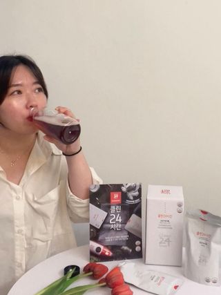 클린24시간 1BOX(5포) + 전용보틀(500ml) — 5점을 준 리뷰어가 2022년 9월 올린 사용 사진