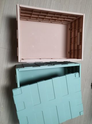 올맘 오픈도어 모던 폴딩매직박스 48L 2개세트 — 4점을 준 리뷰어가 2021년 8월 올린 사용 사진