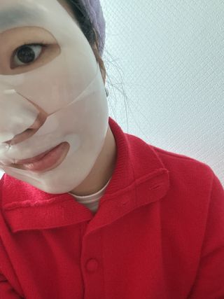 블로그 [웰더마] 프리미엄 사파이어 콜라겐 임팩트 피팅 마스크(4매입/1BOX) — 4.5점을 준 리뷰어가 2025년 4월 올린 사용 사진