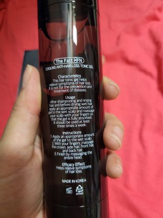 The Fact 더팩트 에이치에프엔 쿨링 안티헤어로스 토닉 젤 150ml — 4점을 준 리뷰어가 2022년 8월 올린 사용 사진