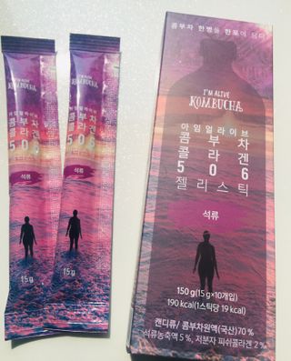 엘리샤코이 아임얼라이브 콤부차 콜라겐 506 스틱젤리 석류 — 5점을 준 리뷰어가 2021년 8월 올린 사용 사진