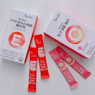 인디닥터 면역 생생 핑크 이뮨 젤리 + 타이탄 BCAA 프로틴 젤리스틱 — 5점을 준 리뷰어가 2022년 3월 올린 사용 사진