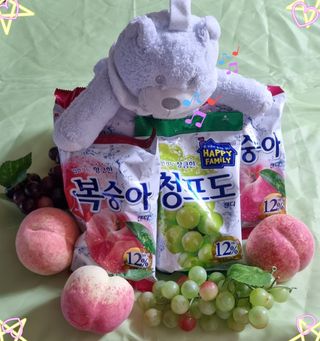 청포도캔디 복숭아캔디 — 5점을 준 리뷰어가 2022년 11월 올린 사용 사진