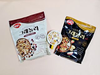 씨알푸드 씨알로 그래놀라 2종 후르츠+크랜베리 아몬드 — 5점을 준 리뷰어가 2022년 7월 올린 사용 사진