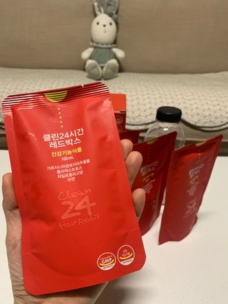 클린24시간 레드박스 1BOX(5포) + 전용보틀(500ml) — 5점을 준 리뷰어가 2024년 2월 올린 사용 사진