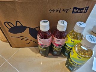 더그레잇티 콤부차 [매일유업] 더그레잇티 44kcal 콤부차 300ml *12개입 (오리지널 6개+베리리치 6개) — 5점을 준 리뷰어가 2023년 7월 올린 사용 사진