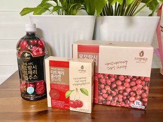 자연에온 몽모랑시 타트체리 3종 세트 구성 - 저분자콜라겐젤리, NFC 착즙주스 — 5점을 준 리뷰어가 2021년 7월 올린 사용 사진