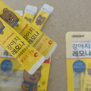 [레모나] 강아지 레모나 강아직 영양 간식 4종 택 1 — 4점을 준 리뷰어가 2023년 12월 올린 사용 사진