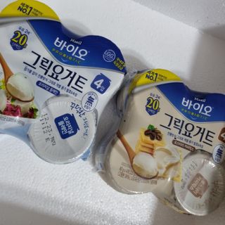 매일바이오 그릭요거트 오리지널 플레인 4개, 로스터리 커피믹스 4개 — 4.5점을 준 리뷰어가 2021년 12월 올린 사용 사진