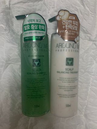 어라운드미 [어라운드 미] 탈모 증상 완화 스칼프 샴푸 + 두피 영양 공급 트리트먼트 — 3.5점을 준 리뷰어가 2021년 8월 올린 사용 사진