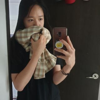 노르딕아일랜드 머플러 아이슬란드 체크 — 5점을 준 리뷰어가 2021년 10월 올린 사용 사진