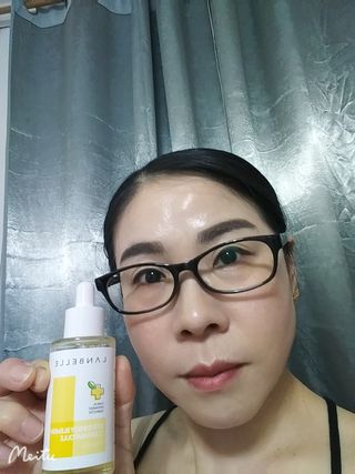 랑벨 비타 에너지 잡티 앰플 50ml 고농축 비타민, 저자극, 수분 촉촉, 미백 앰플 — 5점을 준 리뷰어가 2022년 4월 올린 사용 사진