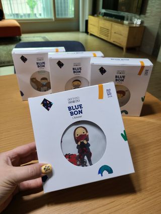 [블루 본 아이노우] 유아용 컬러마스크 40 PCS SET 2중 택 1 — 5점을 준 리뷰어가 2021년 4월 올린 사용 사진