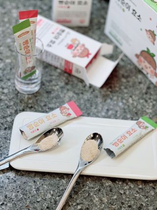 아이비웰니스 빵순이 식탁 위의 필수템! 빵순이 효소 키위맛 100포 + 석류맛 14포 (총 114포) — 5점을 준 리뷰어가 2022년 12월 올린 사용 사진