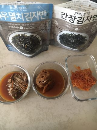 하나마이 [마마쿡] 전 청와대 천상현 셰프의 밑반찬  5종세트(소고기 장조림+연근조림+진미채+간장김자반+새우김자반) — 5점을 준 리뷰어가 2023년 4월 올린 사용 사진