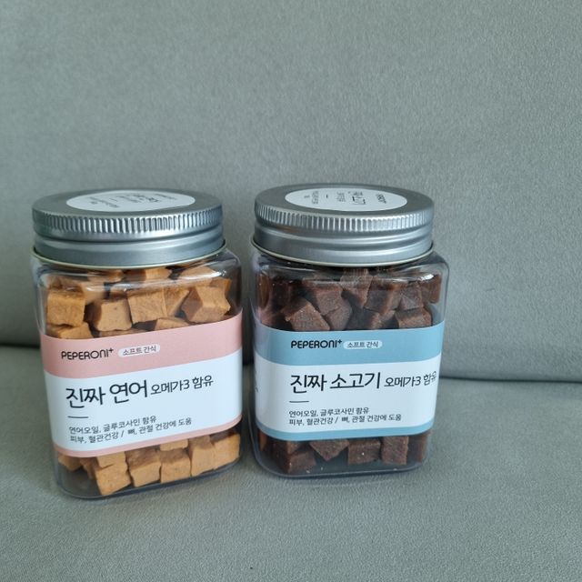 페페로니 진짜 오메가3 연어+소고기 180g+180g 리뷰 사진