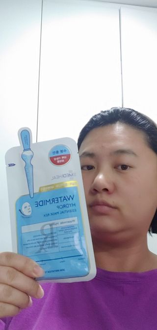 메디힐 올리브영 1등 마스크팩 워터마이드팩 2매 + 티트리팩 2매 기획세트 — 5점을 준 리뷰어가 2021년 4월 올린 사용 사진