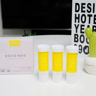 [슬림드랍 레몬맛] 건기식 다이어트 보조제 겸 비타민 — 5점을 준 리뷰어가 2022년 1월 올린 사용 사진