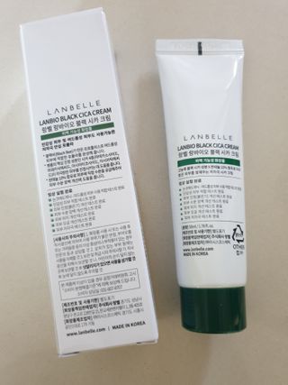 랑벨 랑바이오 블랙 시카 크림 50ml(블랙비 프로폴리스, 시카 4종, 판테놀 10 함유) — 5점을 준 리뷰어가 2022년 6월 올린 사용 사진