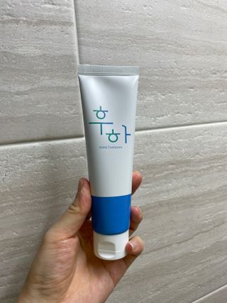 [심폐소생소] 무불소 임산부 천연 치약 — 5점을 준 리뷰어가 2021년 8월 올린 사용 사진