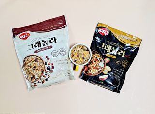 씨알푸드 씨알로 그래놀라 2종 후르츠+크랜베리 아몬드 — 5점을 준 리뷰어가 2022년 7월 올린 사용 사진
