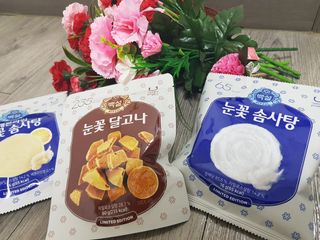 딜라이트 프로젝트  달콤한 눈꽃 간식세트( 눈꽃 솜사탕 / 레몬라임 솜사탕 / 달고나 총 7EA+스마트톡 증정) — 5점을 준 리뷰어가 2022년 4월 올린 사용 사진