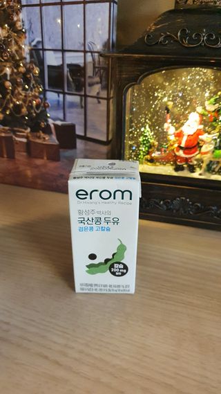 이롬 erom 황성주박사의 국산콩 두유 검은콩 고칼슘 — 5점을 준 리뷰어가 2020년 12월 올린 사용 사진