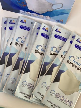 나무드 [50매입] 국내생산 KF94 크린웰 황사방역용 마스크 대형 — 5점을 준 리뷰어가 2021년 12월 올린 사용 사진