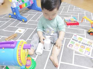 mom e 맘이 내추럴 베이비 케어 샴푸앤바스+로션 — 5점을 준 리뷰어가 2021년 1월 올린 사용 사진