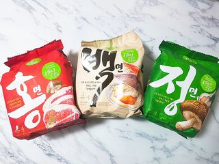 [풀무원] 자연은맛있다 정면, 백면, 홍면  세트 — 4점을 준 리뷰어가 2021년 4월 올린 사용 사진