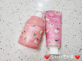 [후르디아] 복숭아 바디워시+바디에센스 세트 — 5점을 준 리뷰어가 2021년 11월 올린 사용 사진