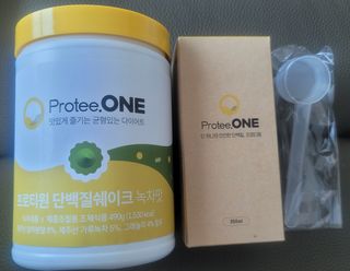 프로티원 단백질쉐이크 녹차맛 2주분 1통+보틀 — 5점을 준 리뷰어가 2021년 3월 올린 사용 사진