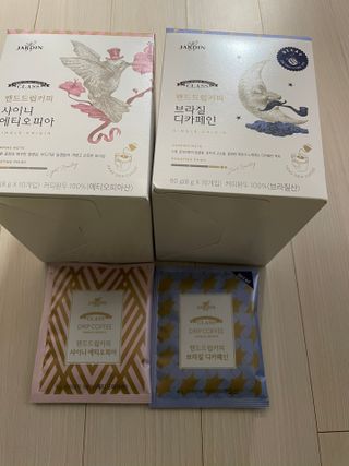 (주)쟈뎅 쟈뎅 클래스 핸드 드립 커피 10P 2종_디카페인 1종+랜덤 플레이버 1종 — 5점을 준 리뷰어가 2021년 3월 올린 사용 사진