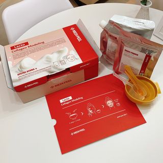 메디필 레드 락토 콜라겐 모델링 팩 — 4.5점을 준 리뷰어가 2021년 3월 올린 사용 사진