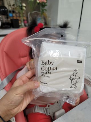 디어엘로디 프리미엄 유기농 베이비 솜티슈 40매 3 + 1 PACK — 5점을 준 리뷰어가 2021년 2월 올린 사용 사진