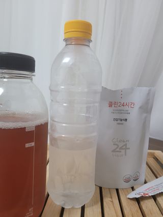 클린24시간 1BOX(5포) + 전용보틀(500ml) — 4.5점을 준 리뷰어가 2023년 7월 올린 사용 사진