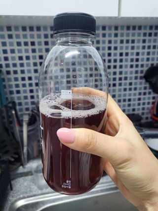 클린24시간 1BOX(5포) + 전용보틀(500ml) — 5점을 준 리뷰어가 2023년 1월 올린 사용 사진