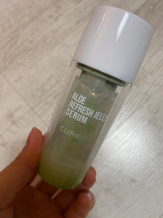 김정문알로에 큐어 큐어 알로에 리프레쉬 젤리 세럼, 큐어 알로에 하이드로 젤리 크림 — 5점을 준 리뷰어가 2021년 3월 올린 사용 사진