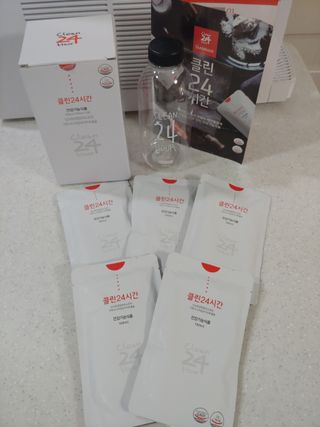 클린24시간 1BOX(5포) + 전용보틀(500ml) — 5점을 준 리뷰어가 2022년 10월 올린 사용 사진