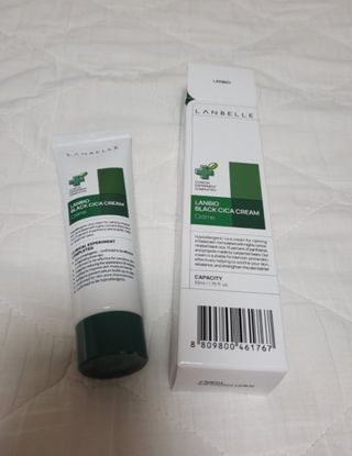 랑벨 랑바이오 블랙 시카 크림 50ml(블랙비 프로폴리스, 시카 4종, 판테놀 10 함유) — 5점을 준 리뷰어가 2022년 5월 올린 사용 사진
